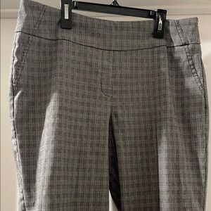 Gray Plaid Women's Trousers